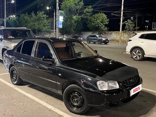 2007 Hyundai Accent ТагАЗ II, чёрный, 319999 рублей, вид 2