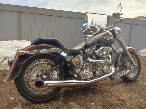 1997 Harley-Davidson Fat Boy, чёрный, 1500000 рублей - вид 1