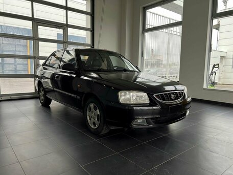 2008 Hyundai Accent ТагАЗ II, чёрный, 400000 рублей, вид 1