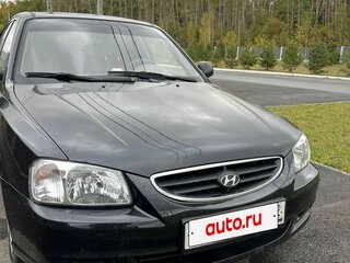 2007 Hyundai Accent ТагАЗ II, чёрный, 350000 рублей, вид 2