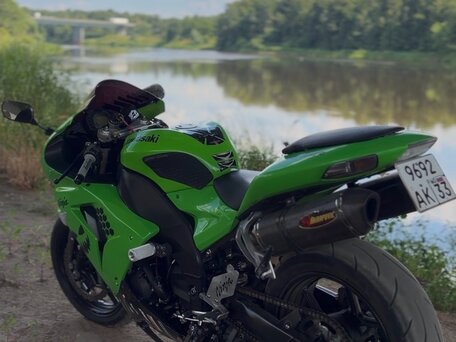 2007 Kawasaki ZX-10R Ninja, зелёный, 530000 рублей, вид 5