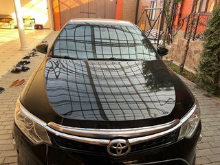 2015 Toyota Camry VII (XV50) Рестайлинг, чёрный, 1850000 рублей, вид 4