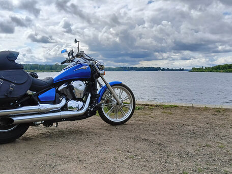 2007 Kawasaki VN900 Vulcan, синий, 650000 рублей, вид 1
