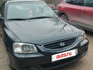 2007 Hyundai Accent ТагАЗ II, чёрный, 550000 рублей, вид 1