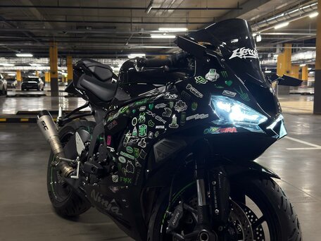 2024 Kawasaki ZX-6R Ninja, зелёный, 1350000 рублей, вид 4