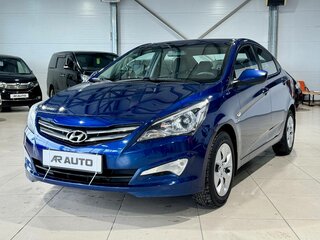 2015 Hyundai Solaris I Рестайлинг, синий, 1049000 рублей, вид 2