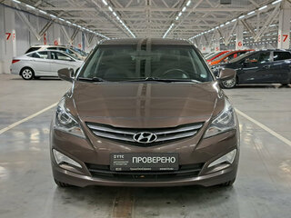 2016 Hyundai Solaris I Рестайлинг, коричневый, 1128000 рублей, вид 2