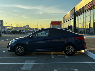 2015 Hyundai Solaris I Рестайлинг, синий, 835000 рублей, вид 4