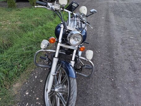2008 Kawasaki VN900 Vulcan, синий, 450000 рублей, вид 2