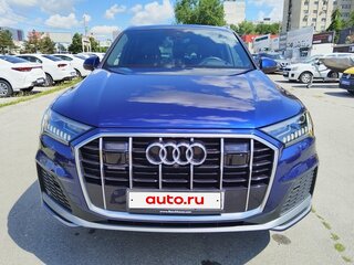 2021 Audi Q7 45 TDI II (4M) Рестайлинг, синий, 7250000 рублей, вид 3