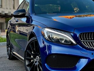 2015 Mercedes-Benz C-Класс AMG 450 AMG IV (W205), синий, 2990000 рублей, вид 2