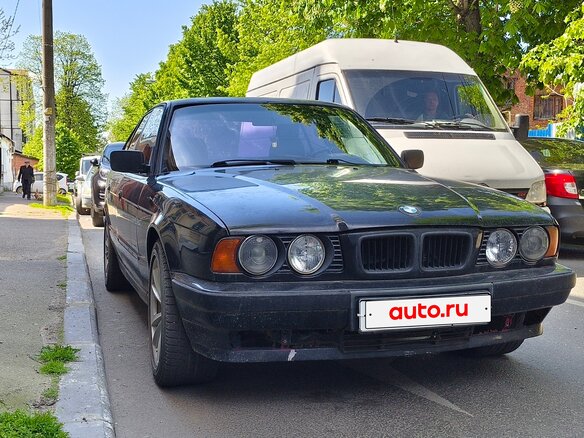 1990 BMW 5 серии 535i III (E34), чёрный, 780000 рублей