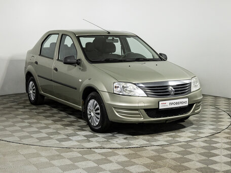 2011 Renault Logan I Рестайлинг, бежевый, 349585 рублей, вид 3