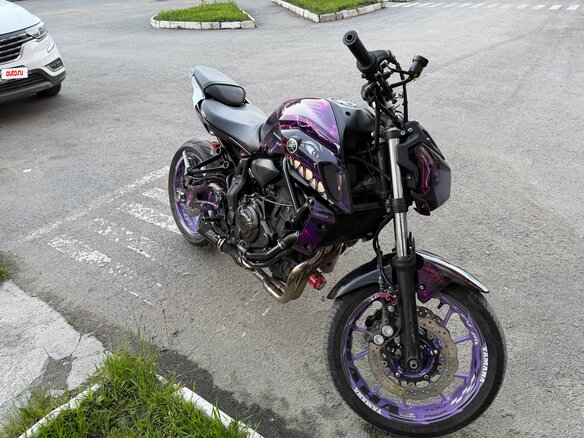 2019 Yamaha MT-07 (FZ-07), фиолетовый, 699000 рублей - вид 5