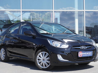 2014 Hyundai Solaris I, чёрный, 765000 рублей, вид 3