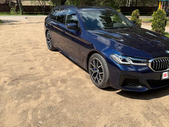 2021 BMW 5 серии 540d xDrive VII (G30/G31/G38) Рестайлинг, синий - вид 3