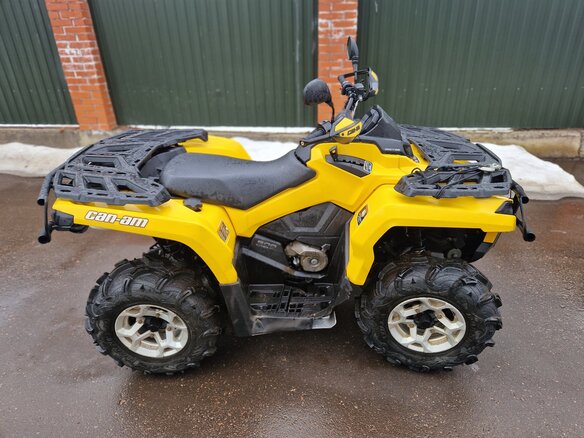 2013 BRP Can-Am Outlander 500, жёлтый, 800000 рублей - вид 2