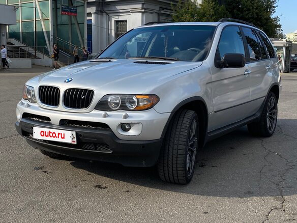 2004 BMW X5 3.0i I (E53) Рестайлинг, серебристый