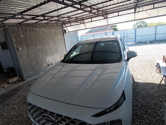 2021 Hyundai Santa Fe IV Рестайлинг, белый, 3400000 рублей - вид 2