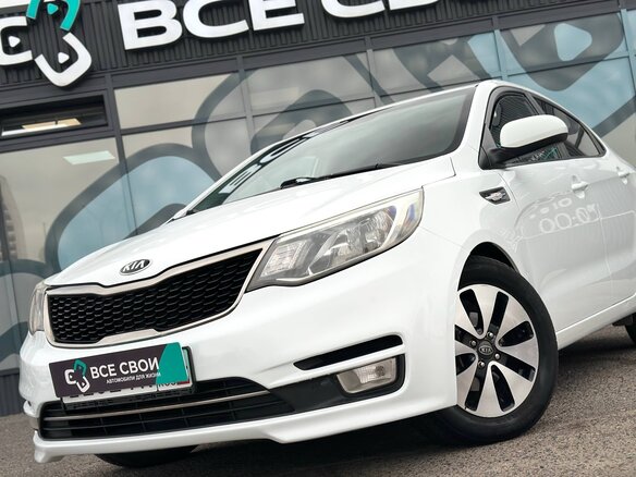 2015 Kia Rio III Рестайлинг, белый - вид 9