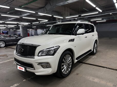 2015 Infiniti QX80 I Рестайлинг, белый, 3100000 рублей, вид 1