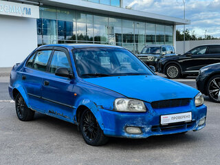 2002 Hyundai Accent ТагАЗ II, синий, 129000 рублей, вид 3