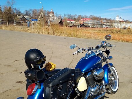 1999 Honda Shadow 400, синий, 330000 рублей, вид 1