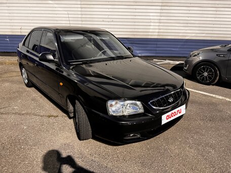 2007 Hyundai Accent ТагАЗ II, чёрный, 333000 рублей, вид 2