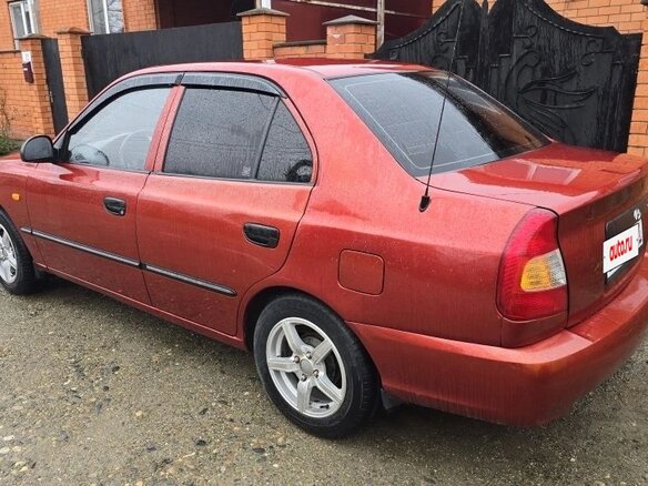 2005 Hyundai Accent ТагАЗ II, красный, 605000 рублей - вид 6