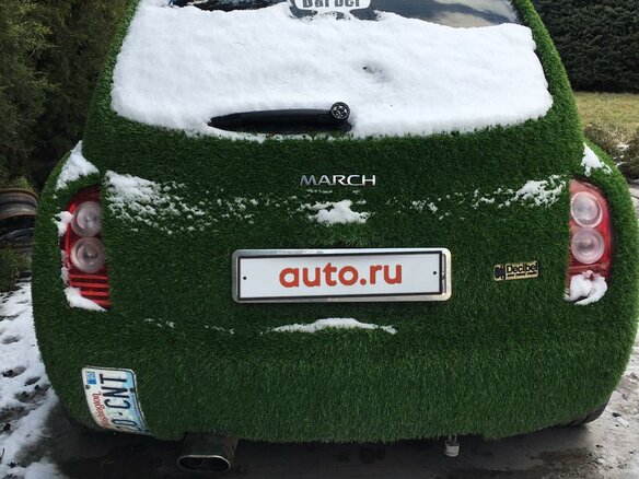 2002 Nissan March III (K12), зелёный - вид 3