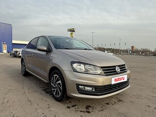 2018 Volkswagen Polo V Рестайлинг, бежевый, 1450000 рублей, вид 3