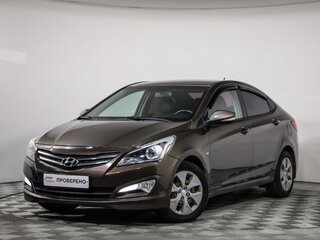 2014 Hyundai Solaris I Рестайлинг, коричневый, 733777 рублей, вид 1