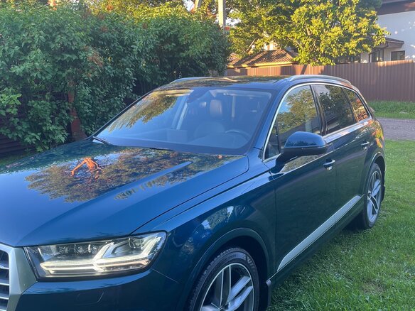 2019 Audi Q7 II (4M), синий, 5700000 рублей