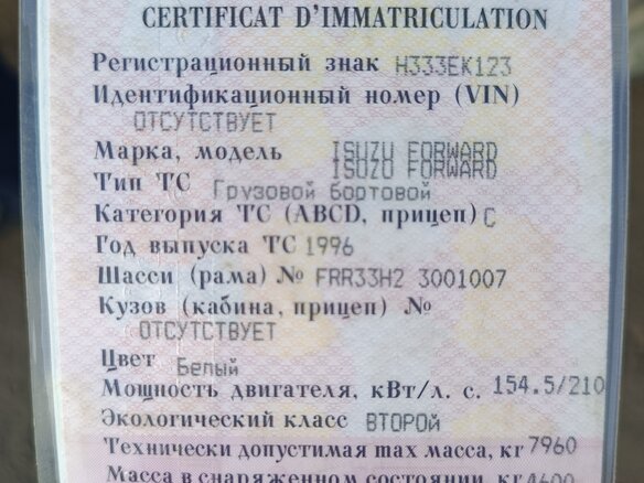 1996 Isuzu Forward (F-Series), белый, 2000000 рублей - вид 1