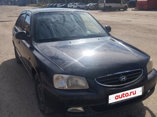 2008 Hyundai Accent ТагАЗ II, чёрный, 269000 рублей, вид 2