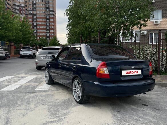 2008 Hyundai Accent ТагАЗ II, синий, 520000 рублей - вид 9