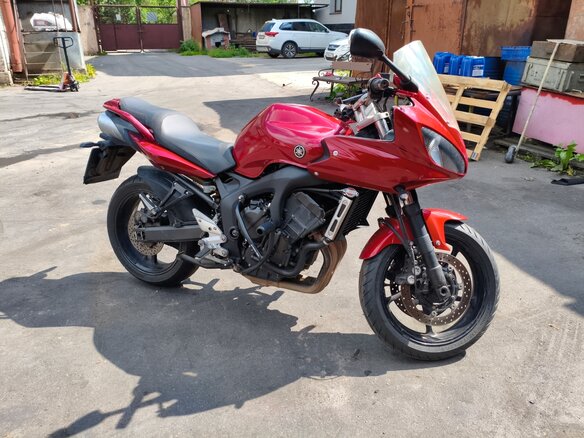 2006 Yamaha FZ6, красный, 350000 рублей