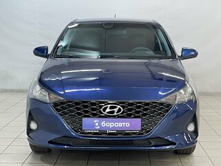 2021 Hyundai Solaris II Рестайлинг, синий, 1580000 рублей, вид 3