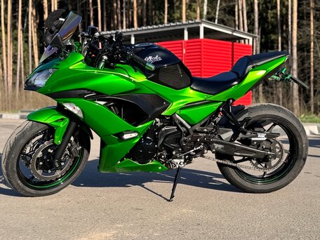 2017 Kawasaki ER-6F (Ninja 650R), зелёный, 650000 рублей, вид 1
