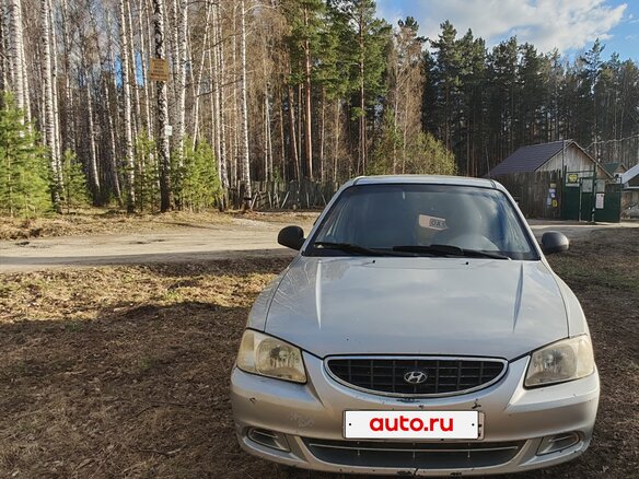 2004 Hyundai Accent ТагАЗ II, серый, 256000 рублей