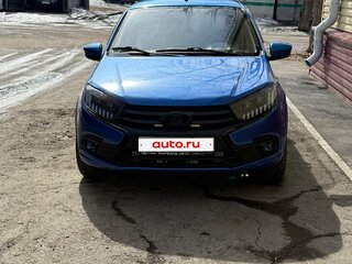 2019 Lada (ВАЗ) Granta I Рестайлинг, синий, 500000 рублей, вид 3