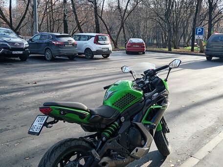 2015 Kawasaki ER-4F (Ninja 400R), зелёный, 450000 рублей, вид 5