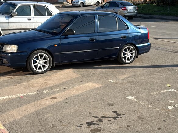 2008 Hyundai Accent ТагАЗ II, синий, 560000 рублей - вид 5