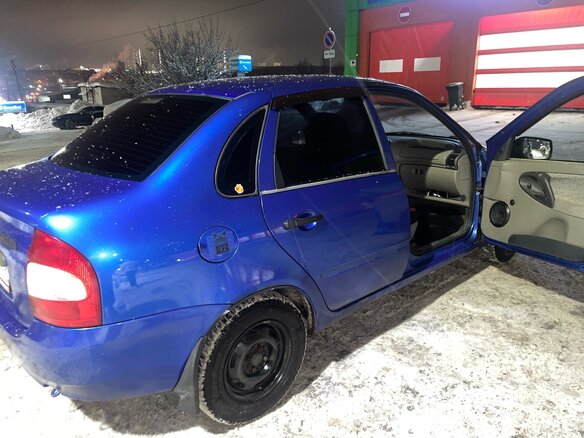 2006 Lada (ВАЗ) Kalina I, синий, 180000 рублей - вид 5