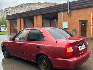 2005 Hyundai Accent ТагАЗ II, красный, 140000 рублей, вид 4