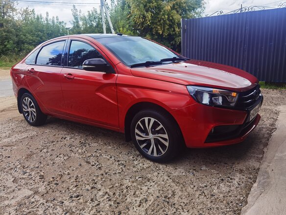 2016 Lada (ВАЗ) Vesta I, красный, 869000 рублей - вид 4