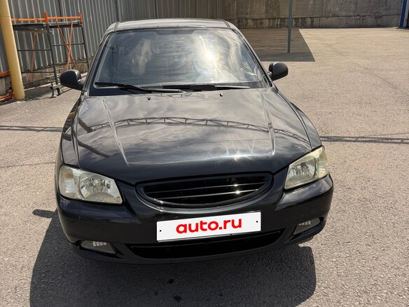 2008 Hyundai Accent ТагАЗ II, чёрный, 450000 рублей