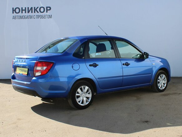2019 Lada (ВАЗ) Granta I Рестайлинг, синий, 519000 рублей - вид 4