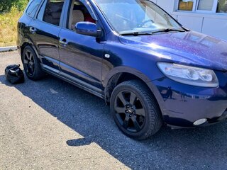 2007 Hyundai Santa Fe II, синий, 1250000 рублей, вид 2