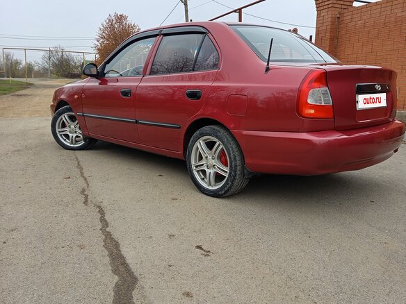 2006 Hyundai Accent ТагАЗ II, красный, 450000 рублей - вид 6